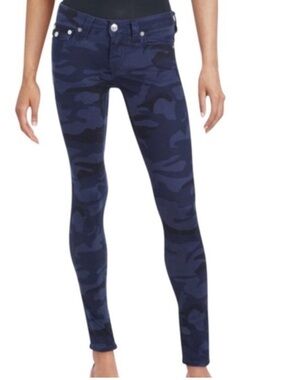True Religion Blue Camo Skinny Jeans